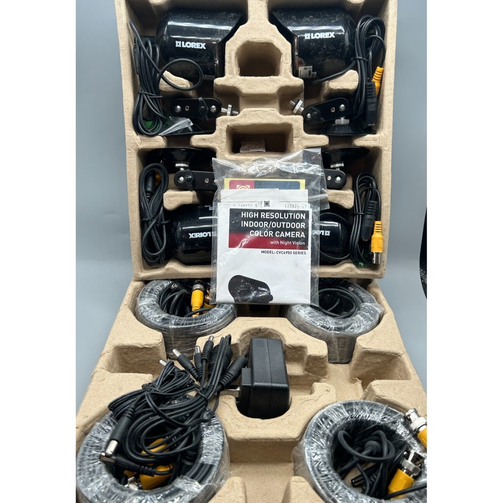 4 Lorex MC6950 Security Cameras with Cables